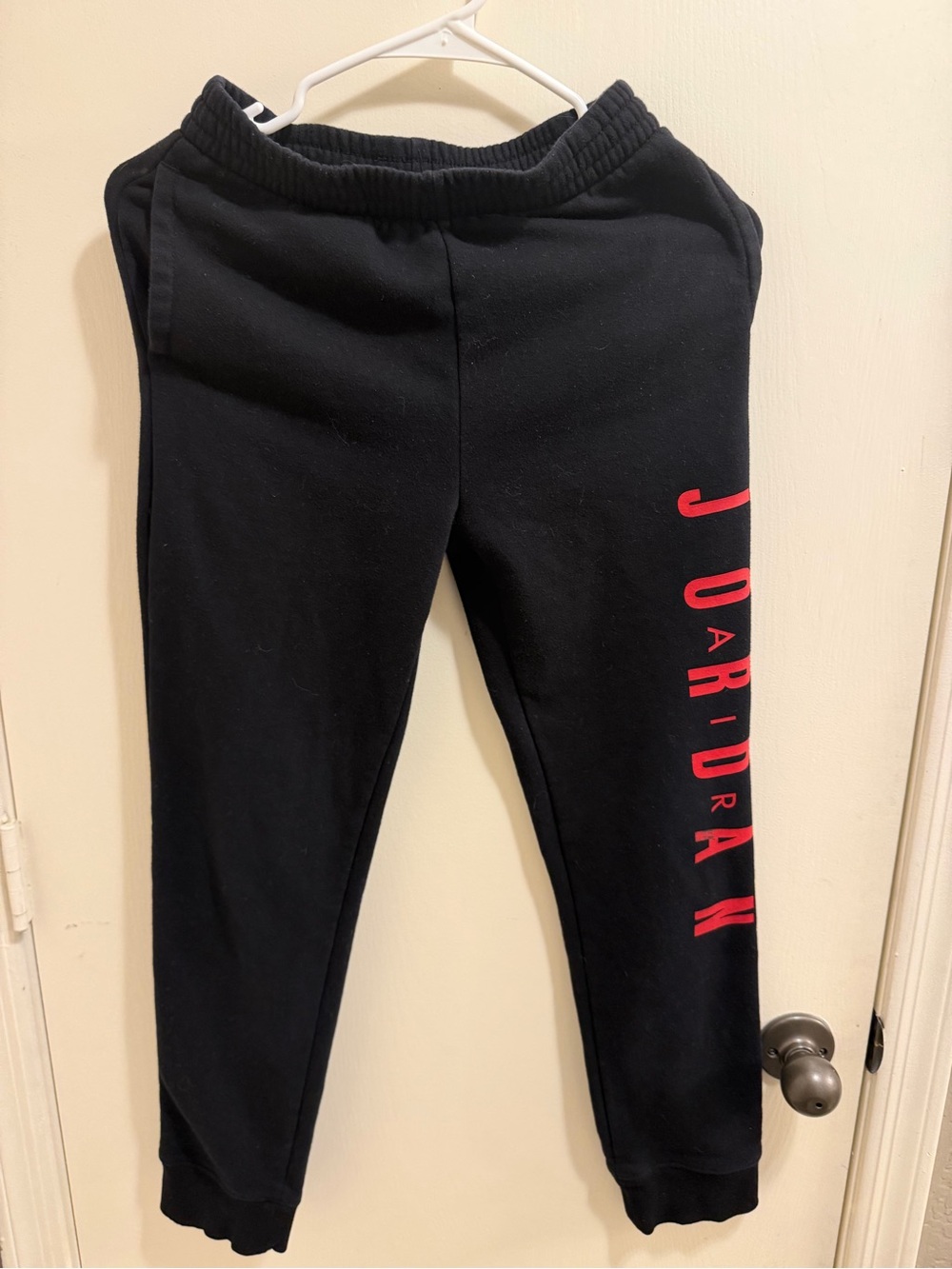Jordan Kids Black Joggers with Red Side Branding
